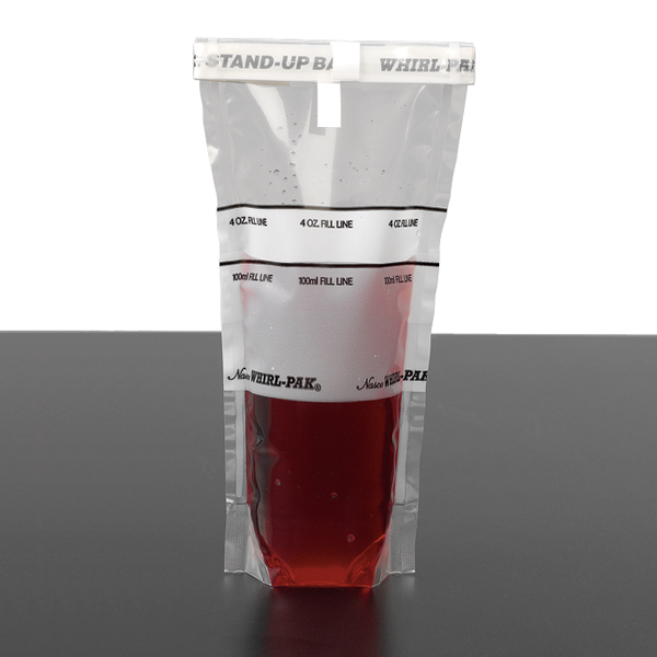 B01364WA WHIRL-PAK® STERİL NUMUNE POŞETİ 4-0Z ÜZERİ YAZILABİLİR DİK DURABİLEN POŞET 118 ML