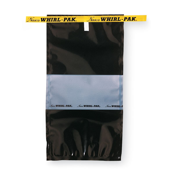 B01472WA WHIRL-PAK® STERİL NUMUNE POŞETİ 4-0Z ÜZERİ YAZILABİLİR SİYAH POŞET 118 ML